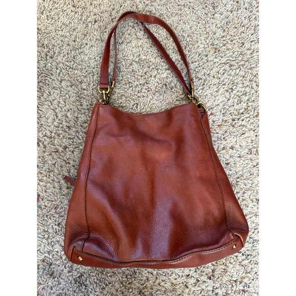 American Leather Co. Womens Brown Leather Shoulder Bag Detachable Straps - Picture 2 of 10